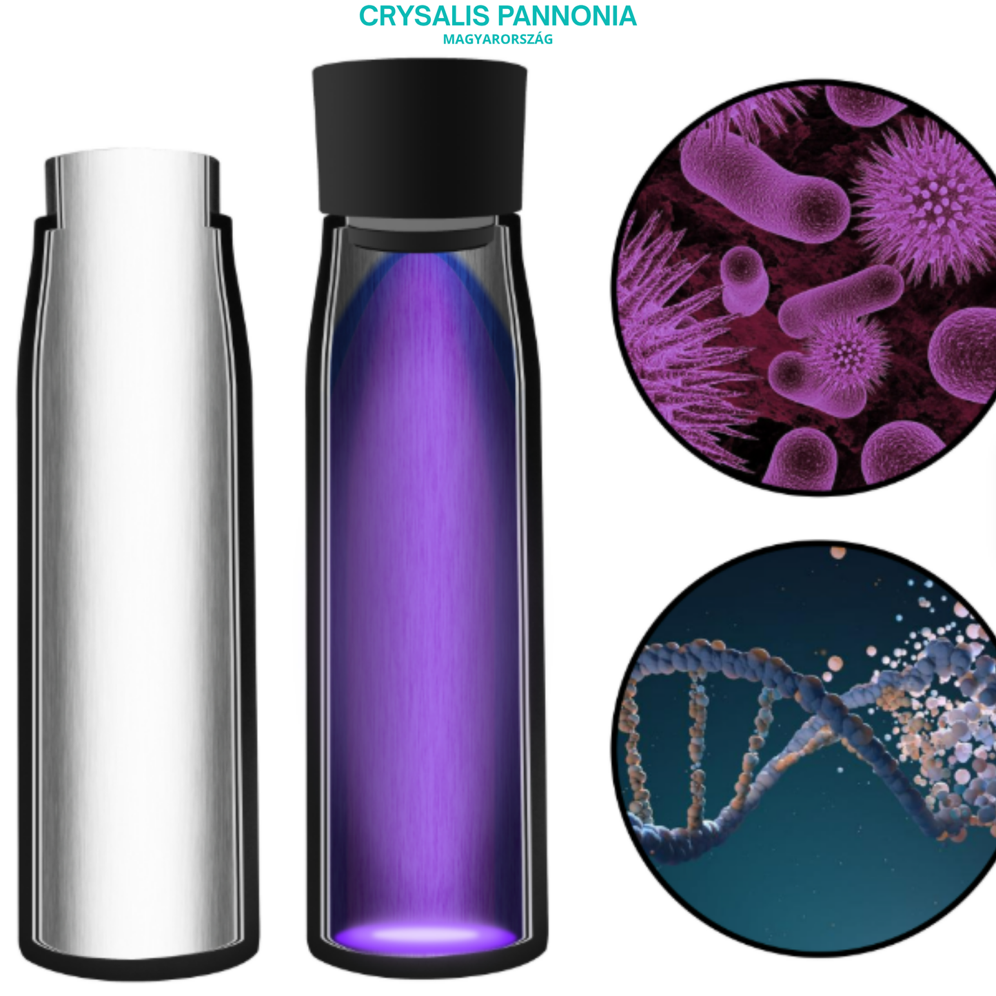 VízPajzs™ UV-C Öntisztító Kulacs  500 ml